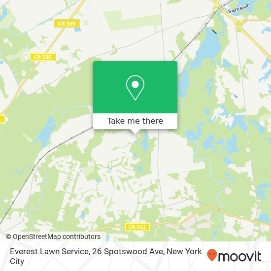 Mapa de Everest Lawn Service, 26 Spotswood Ave