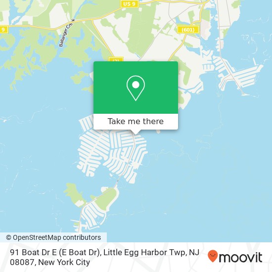 91 Boat Dr E (E Boat Dr), Little Egg Harbor Twp, NJ 08087 map