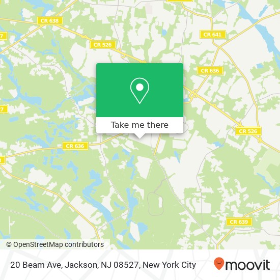 Mapa de 20 Beam Ave, Jackson, NJ 08527