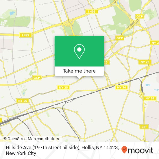 Hillside Ave (197th street hillside), Hollis, NY 11423 map
