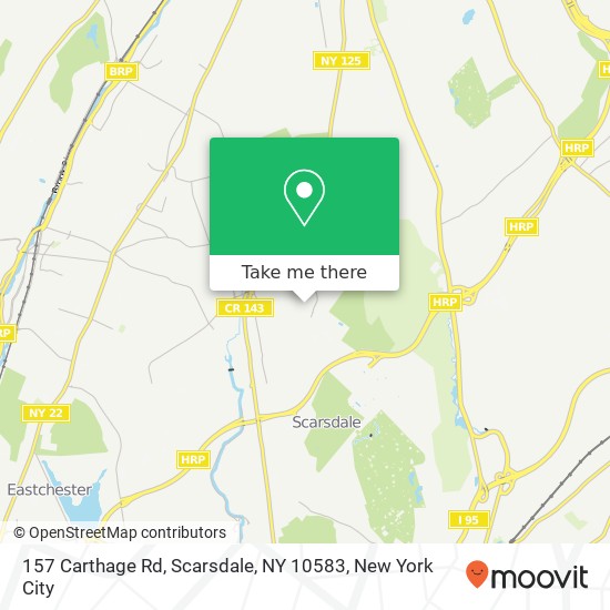 Mapa de 157 Carthage Rd, Scarsdale, NY 10583