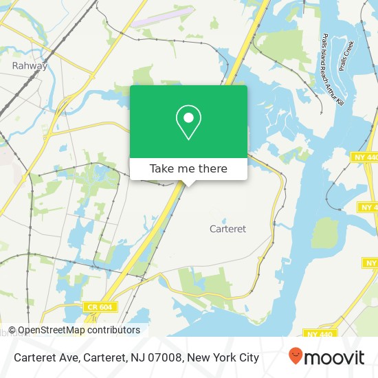 Mapa de Carteret Ave, Carteret, NJ 07008