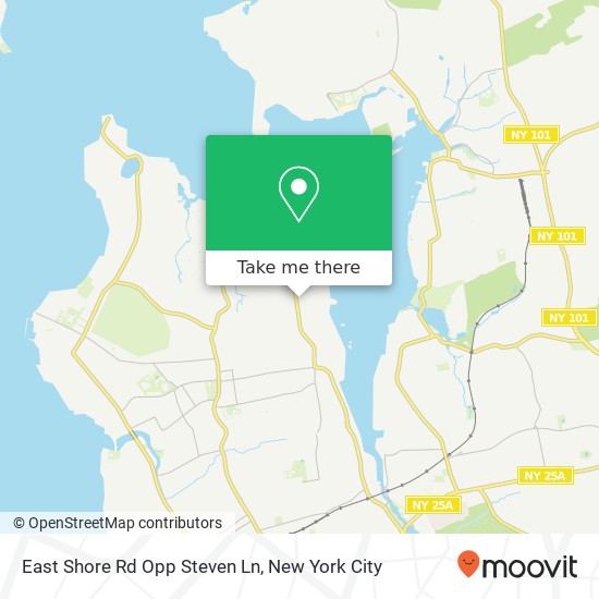 Mapa de East Shore Rd Opp Steven Ln