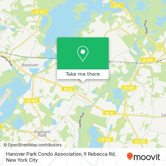 Mapa de Hanover Park Condo Association, 9 Rebecca Rd