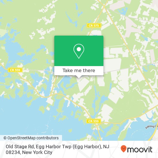 Old Stage Rd, Egg Harbor Twp (Egg Harbor), NJ 08234 map