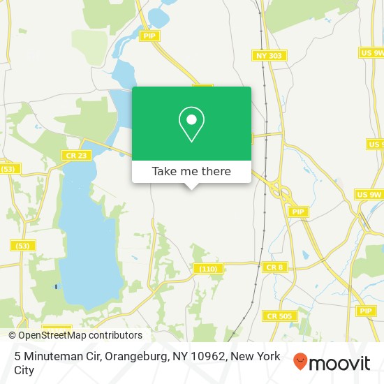 Mapa de 5 Minuteman Cir, Orangeburg, NY 10962