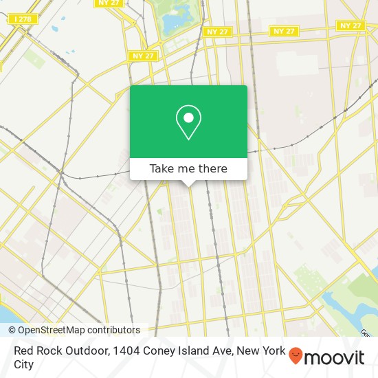 Mapa de Red Rock Outdoor, 1404 Coney Island Ave