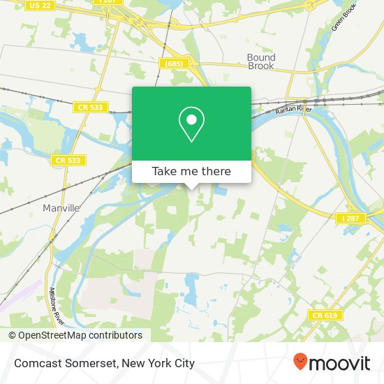 Comcast Somerset map