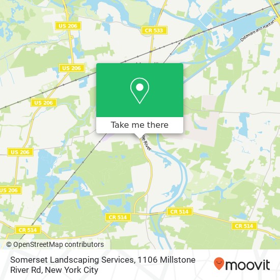 Somerset Landscaping Services, 1106 Millstone River Rd map