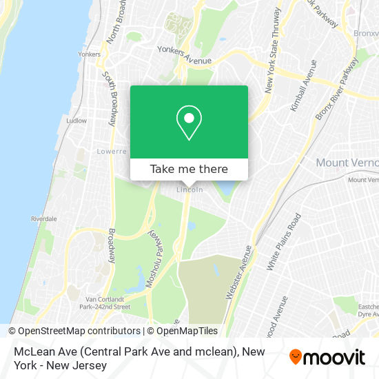 Mapa de McLean Ave (Central Park Ave and mclean)