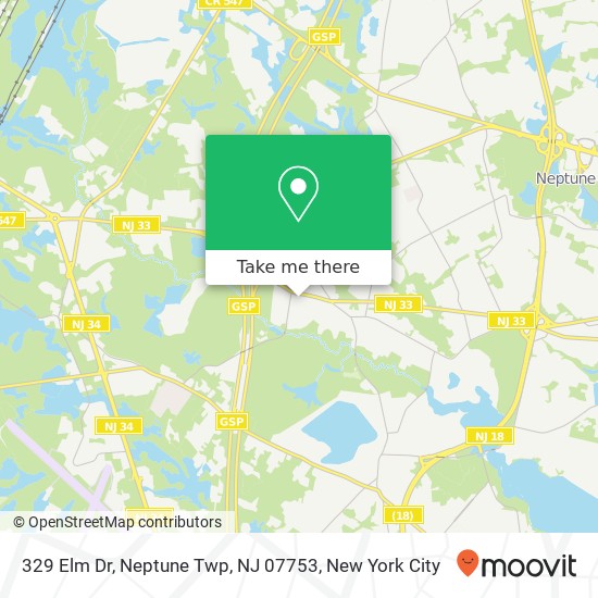 329 Elm Dr, Neptune Twp, NJ 07753 map