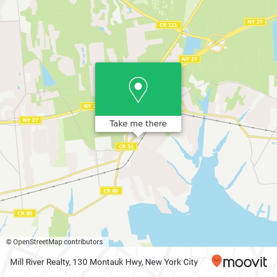 Mill River Realty, 130 Montauk Hwy map