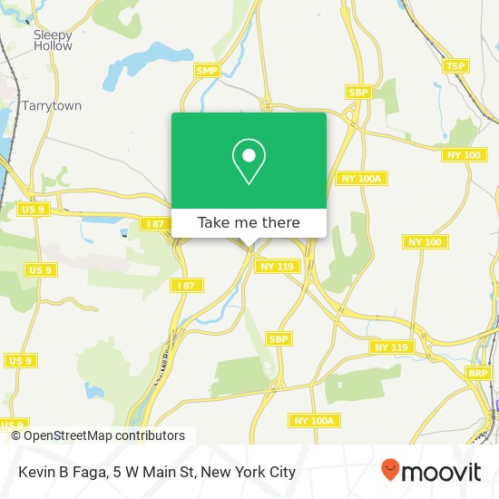 Mapa de Kevin B Faga, 5 W Main St