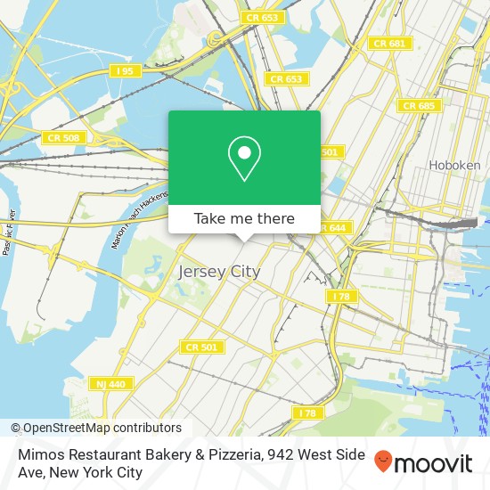 Mimos Restaurant Bakery & Pizzeria, 942 West Side Ave map