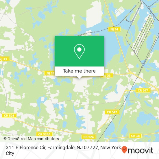 311 E Florence Cir, Farmingdale, NJ 07727 map