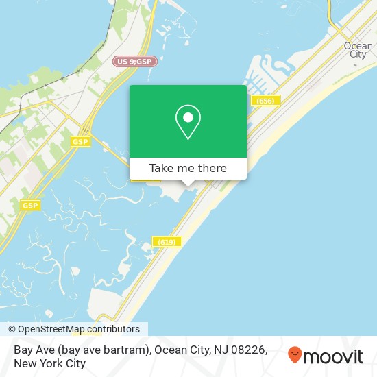 Bay Ave (bay ave bartram), Ocean City, NJ 08226 map