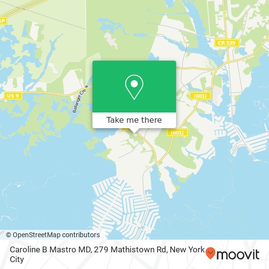 Caroline B Mastro MD, 279 Mathistown Rd map