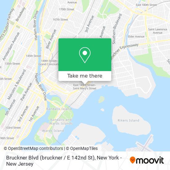 Mapa de Bruckner Blvd (bruckner / E 142nd St)