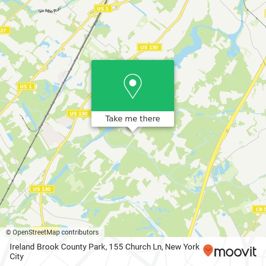 Ireland Brook County Park, 155 Church Ln map