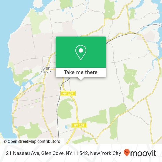 Mapa de 21 Nassau Ave, Glen Cove, NY 11542