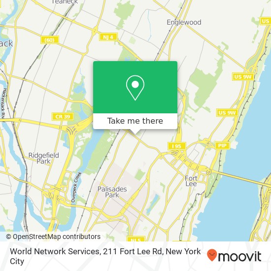 Mapa de World Network Services, 211 Fort Lee Rd