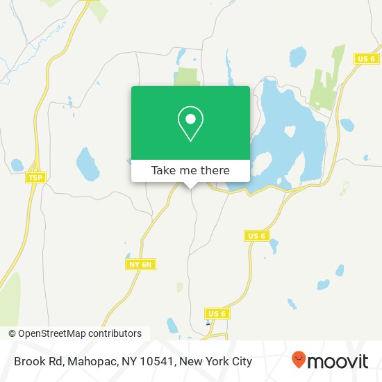 Mapa de Brook Rd, Mahopac, NY 10541