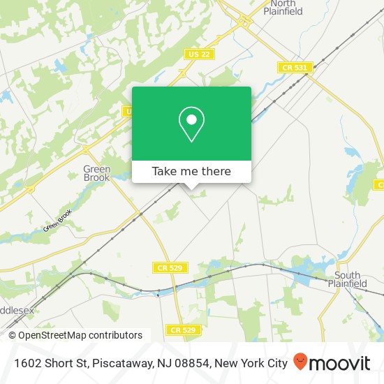 Mapa de 1602 Short St, Piscataway, NJ 08854