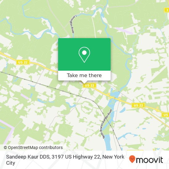 Sandeep Kaur DDS, 3197 US Highway 22 map