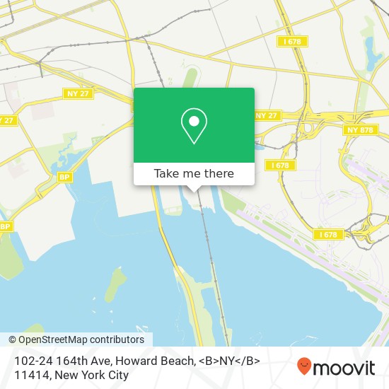Mapa de 102-24 164th Ave, Howard Beach, <B>NY< / B> 11414