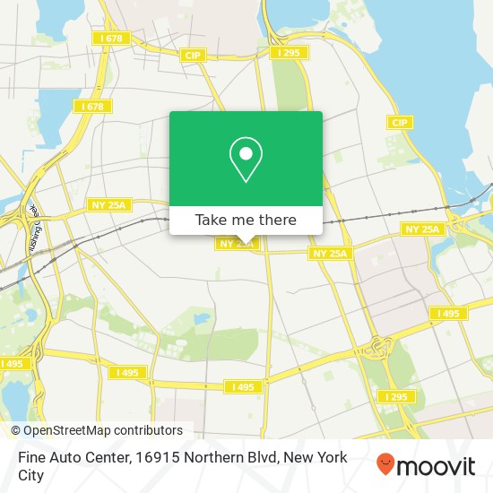 Mapa de Fine Auto Center, 16915 Northern Blvd