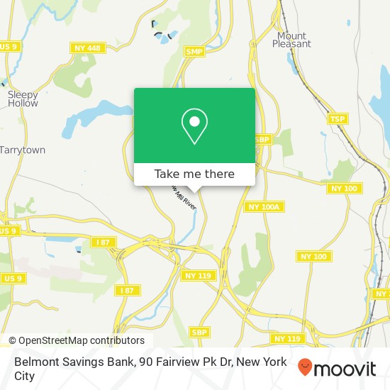 Mapa de Belmont Savings Bank, 90 Fairview Pk Dr
