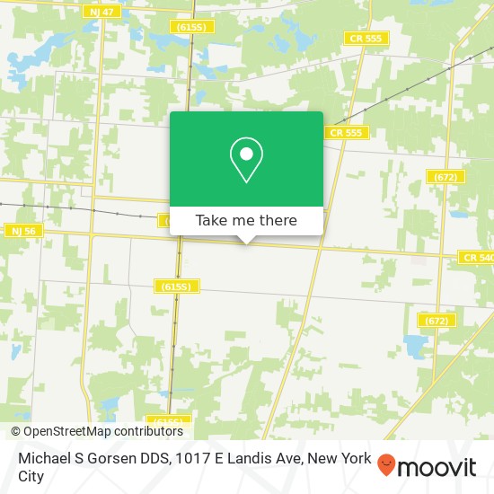Michael S Gorsen DDS, 1017 E Landis Ave map
