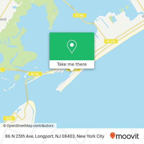 Mapa de 86 N 25th Ave, Longport, NJ 08403