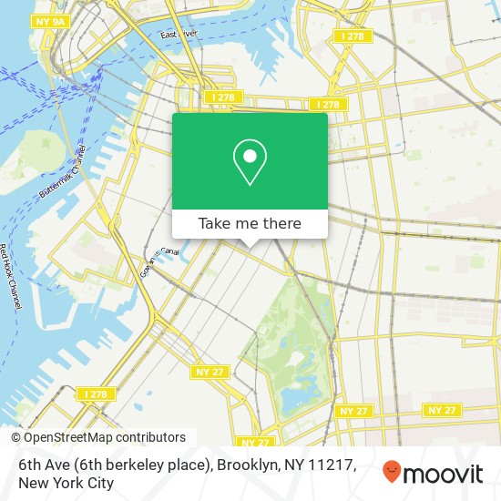 Mapa de 6th Ave (6th berkeley place), Brooklyn, NY 11217