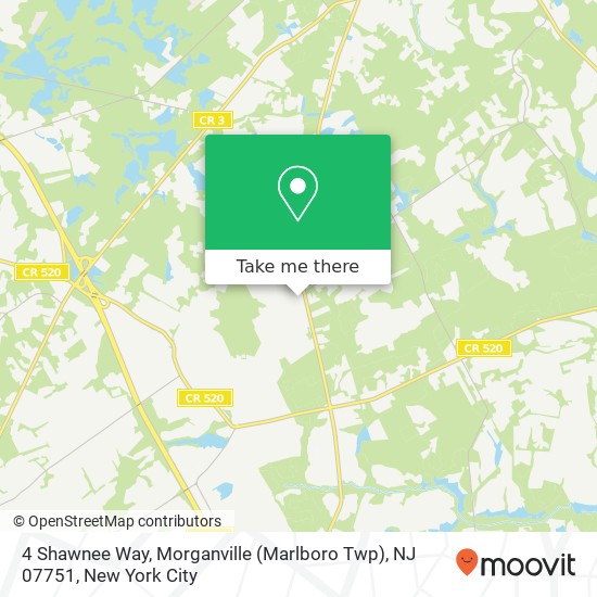 4 Shawnee Way, Morganville (Marlboro Twp), NJ 07751 map