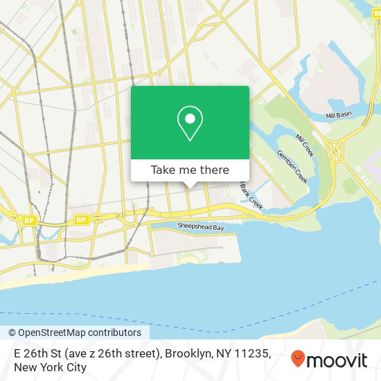 E 26th St (ave z 26th street), Brooklyn, NY 11235 map