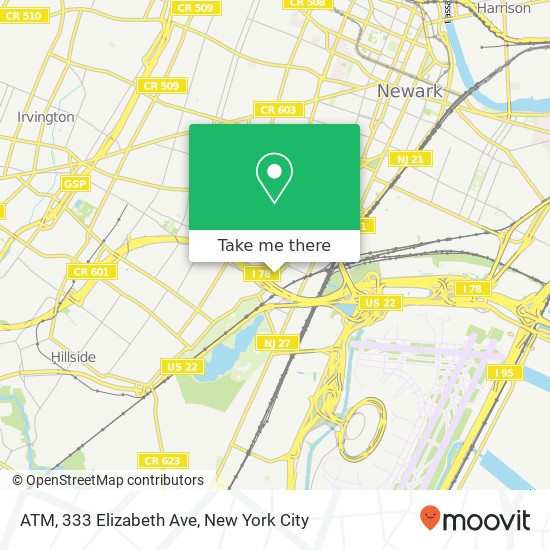 Mapa de ATM, 333 Elizabeth Ave