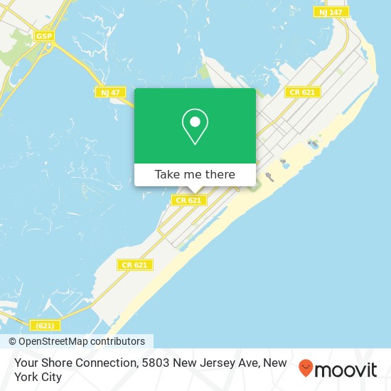Mapa de Your Shore Connection, 5803 New Jersey Ave