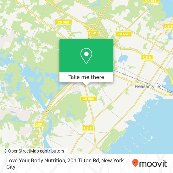 Mapa de Love Your Body Nutrition, 201 Tilton Rd