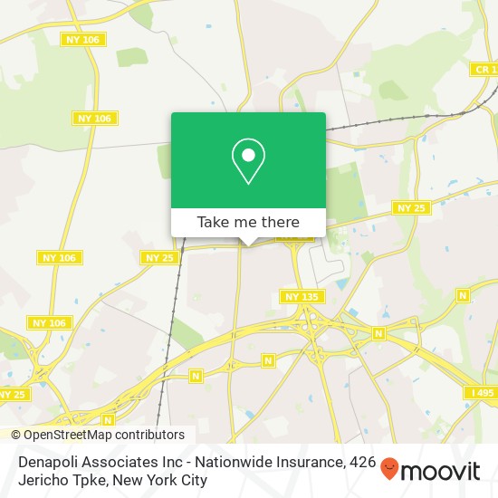 Mapa de Denapoli Associates Inc - Nationwide Insurance, 426 Jericho Tpke