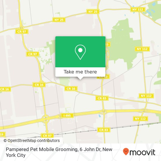 Mapa de Pampered Pet Mobile Grooming, 6 John Dr