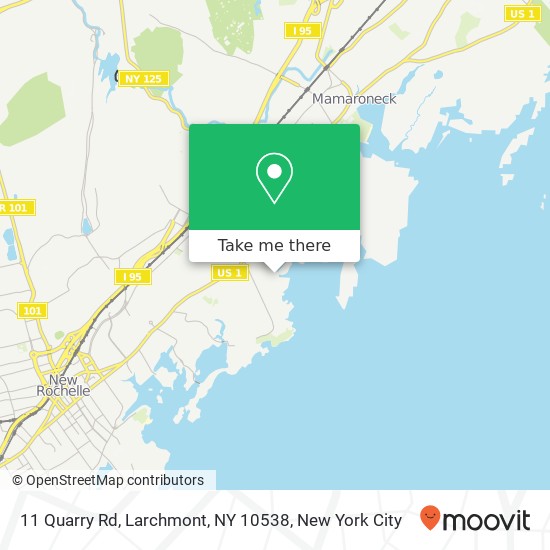 Mapa de 11 Quarry Rd, Larchmont, NY 10538