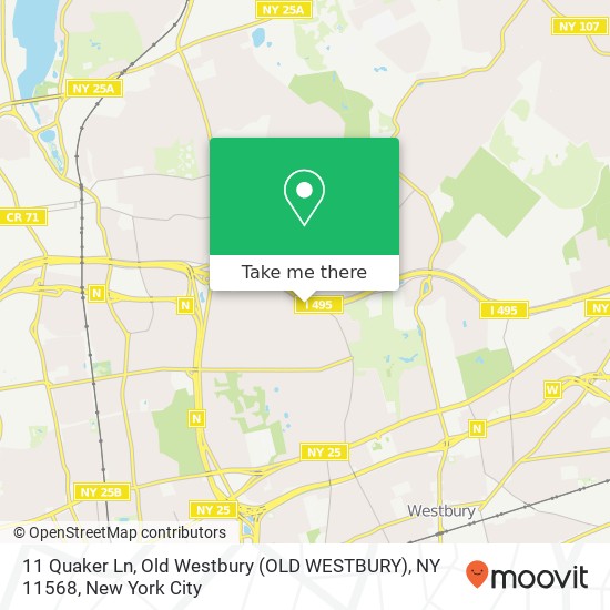 11 Quaker Ln, Old Westbury (OLD WESTBURY), NY 11568 map