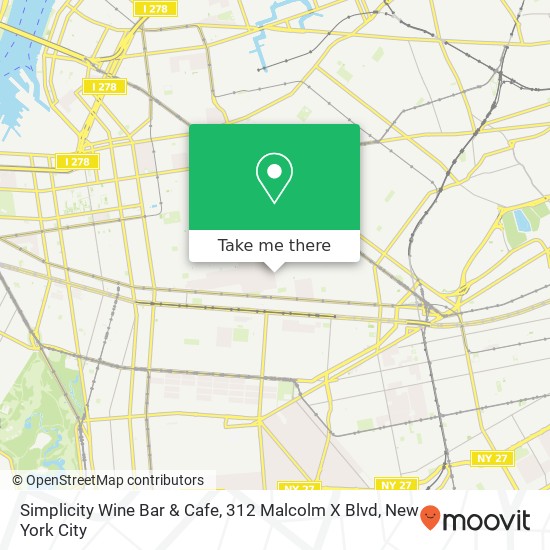 Simplicity Wine Bar & Cafe, 312 Malcolm X Blvd map