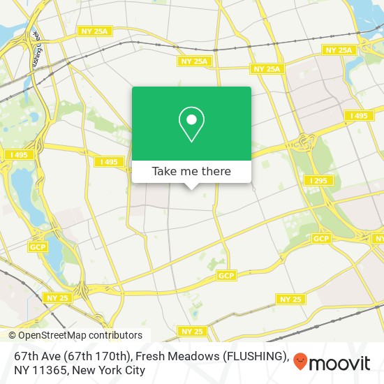 67th Ave (67th 170th), Fresh Meadows (FLUSHING), NY 11365 map