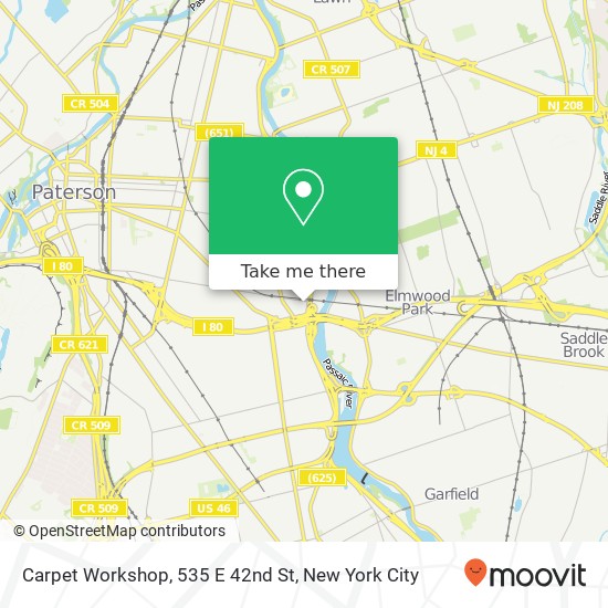 Mapa de Carpet Workshop, 535 E 42nd St