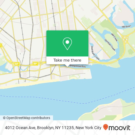 Mapa de 4012 Ocean Ave, Brooklyn, NY 11235