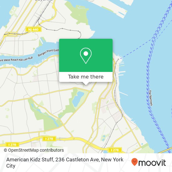 Mapa de American Kidz Stuff, 236 Castleton Ave