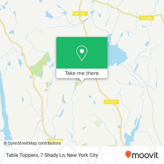 Mapa de Table Toppers, 7 Shady Ln