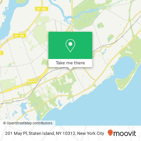 Mapa de 201 May Pl, Staten Island, NY 10312